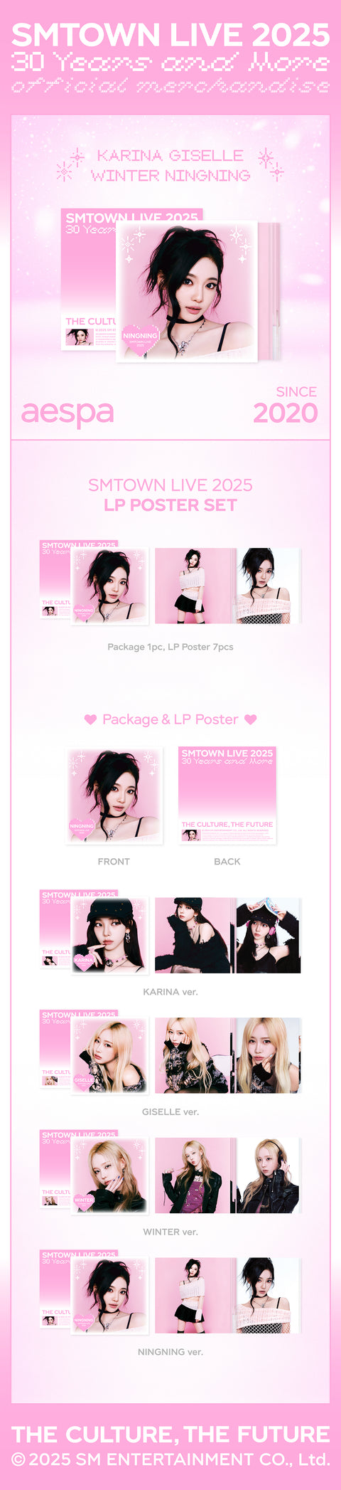 [PRE-ORDER] [SMTOWN LIVE 2025 2nd Drop MD] aespa - LP POSTER SET