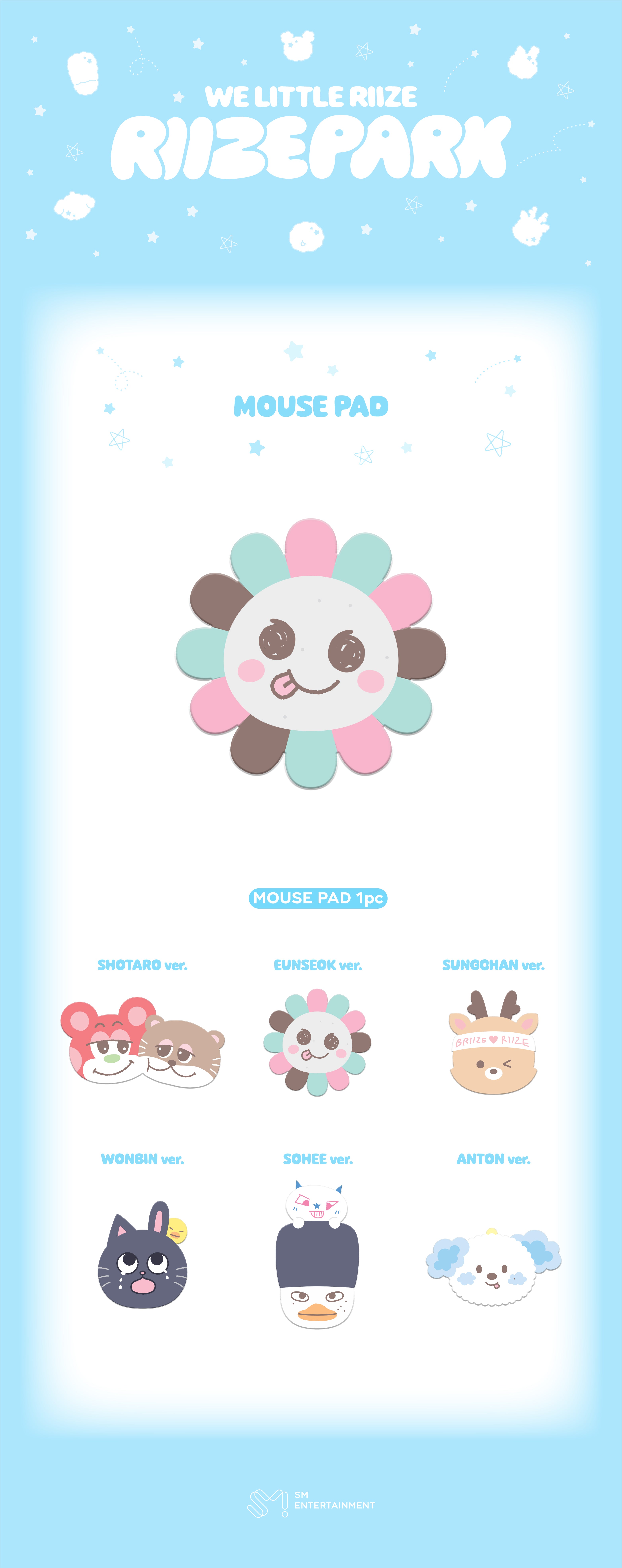 MOUSE PAD - RIIZE CHARACTER POP-UP 'WE LITTLE RIIZE @RIIZE