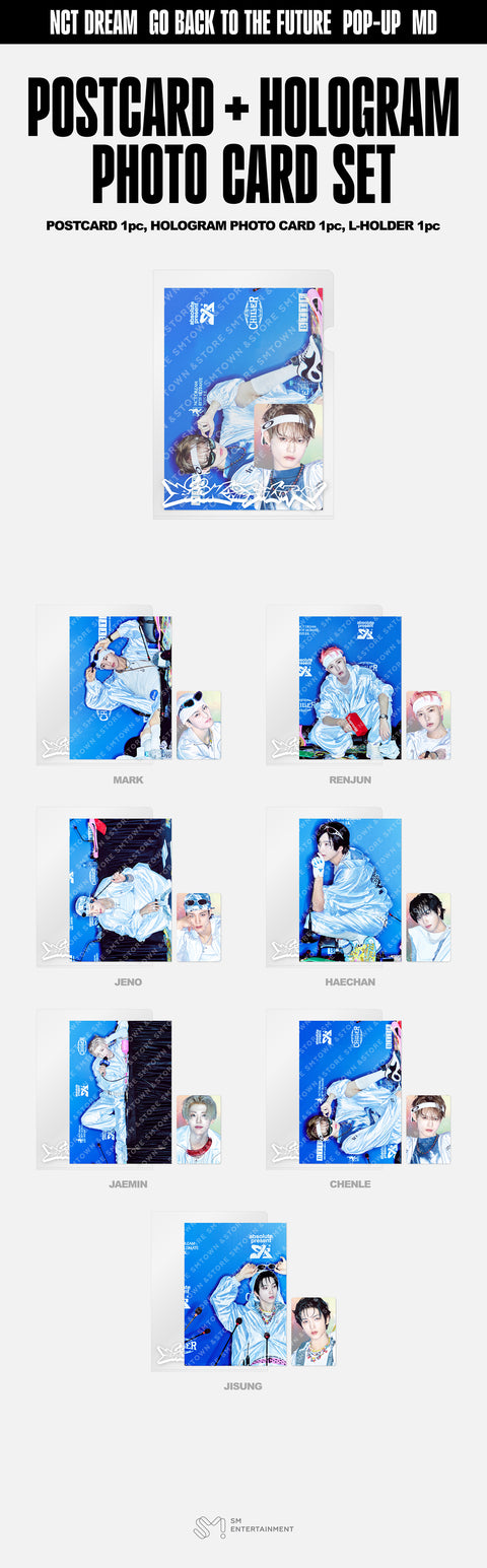 [PRE-ORDER] 2025 NCT DREAM POP-UP 'TIME RIDERS' MD (POSTCARD + HOLOGRAM PHOTO CARD SET)