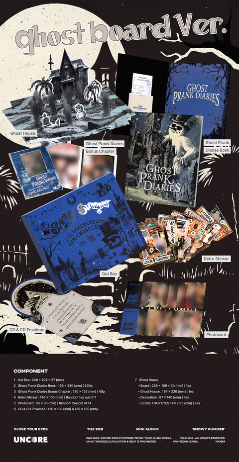 [SFKOREA] CLOSE YOUR EYES - 2nd mini album [Snowy Summer] (Ghost Board Ver.)