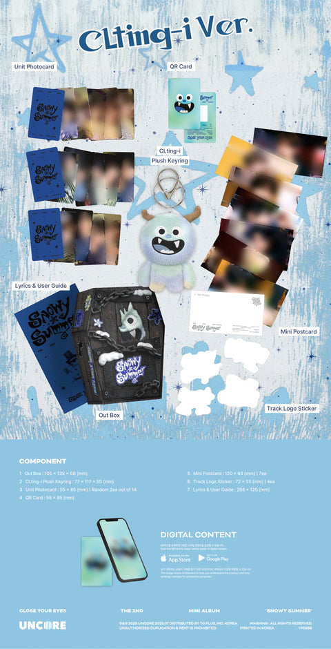 [SFKOREA] CLOSE YOUR EYES - 2nd mini album [Snowy Summer] (CLting-i Ver.) (POCAALBUM)