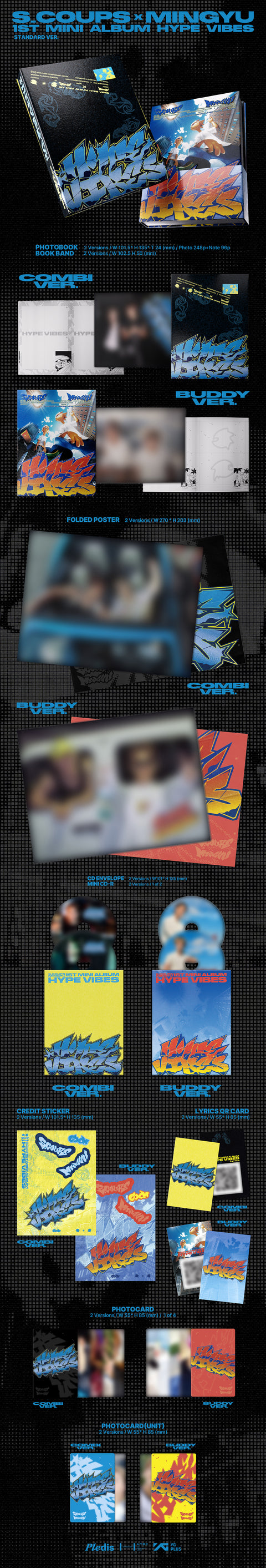 [PRE-ORDER] S.COUPS X MINGYU - 1st Mini Album ‘HYPE VIBES’ (2 TYPES Random)
