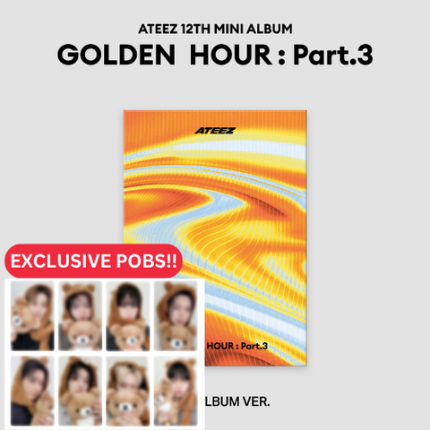 [PRE-ORDER] ATEEZ - [GOLDEN HOUR : Part.3] (POCAALBUM ver.) (9 TYPES Random)(+Hellolive Video Call Event P.O.B)