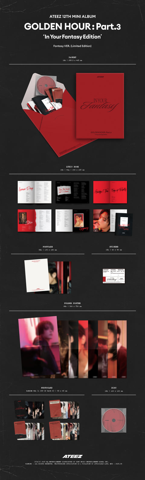 [PRE-ORDER] ATEEZ - 12th mini album [GOLDEN HOUR : Part.3 ‘In Your Fantasy Edition’ (Limited)] (+ MAKESTAR P.O.B)