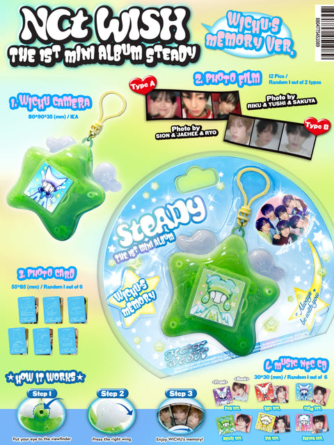 [PRE-ORDER] NCT WISH - 1st Mini Album [Steady] (Keyring Ver.)