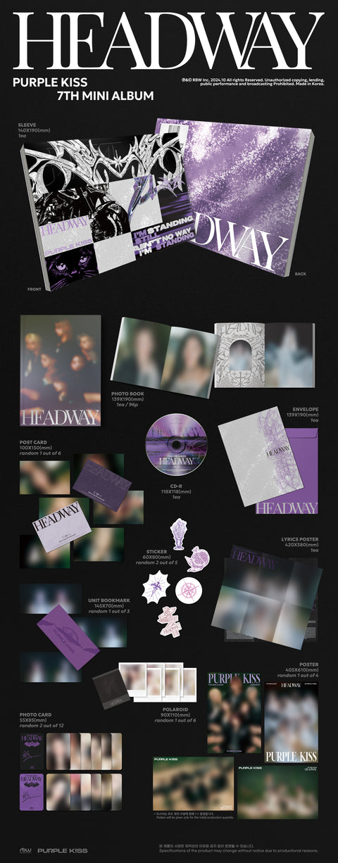 [SFKOREA] PURPLE KISS - 7th Mini Album [HEADWAY]