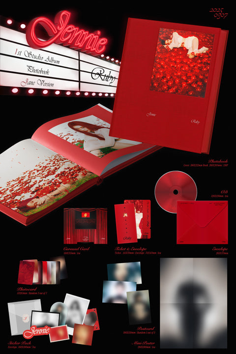 [PRE-ORDER] JENNIE - The 1st Studio Album [Ruby] (Photobook – Jane Version) (+MAKESTAR P.O.B)