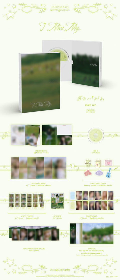[SFKOREA] PURPLE KISS - 2nd Single Album [I Miss My...] (MAIN ver.)