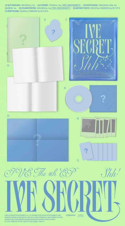 [PRE-ORDER] IVE - 4th mini album [IVE SECRET] (3 TYPES Random)(+ MAKESTAR_Fan Sign P.O.B)
