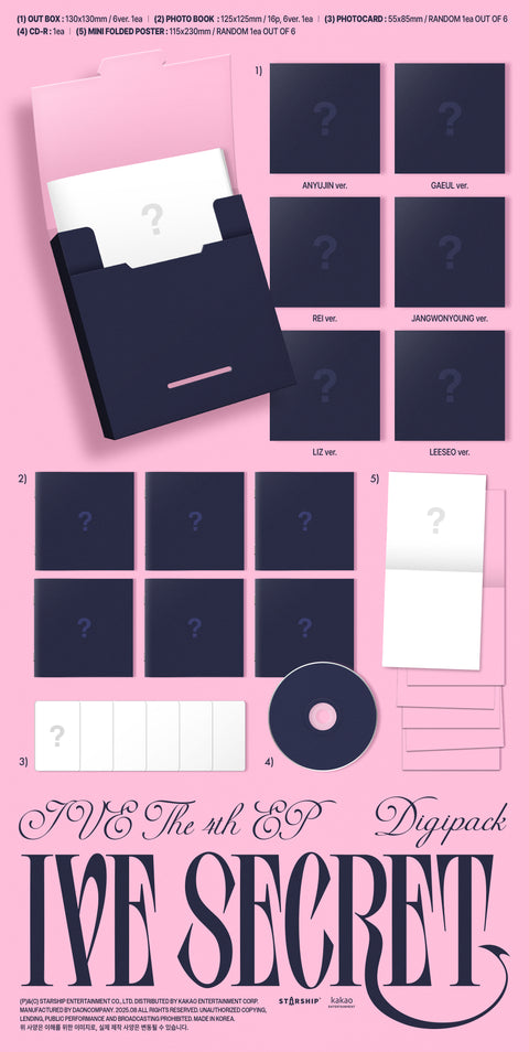 [PRE-ORDER] IVE - 4th mini album [IVE SECRET] (Digipack ver.) (LIMITED ver.)