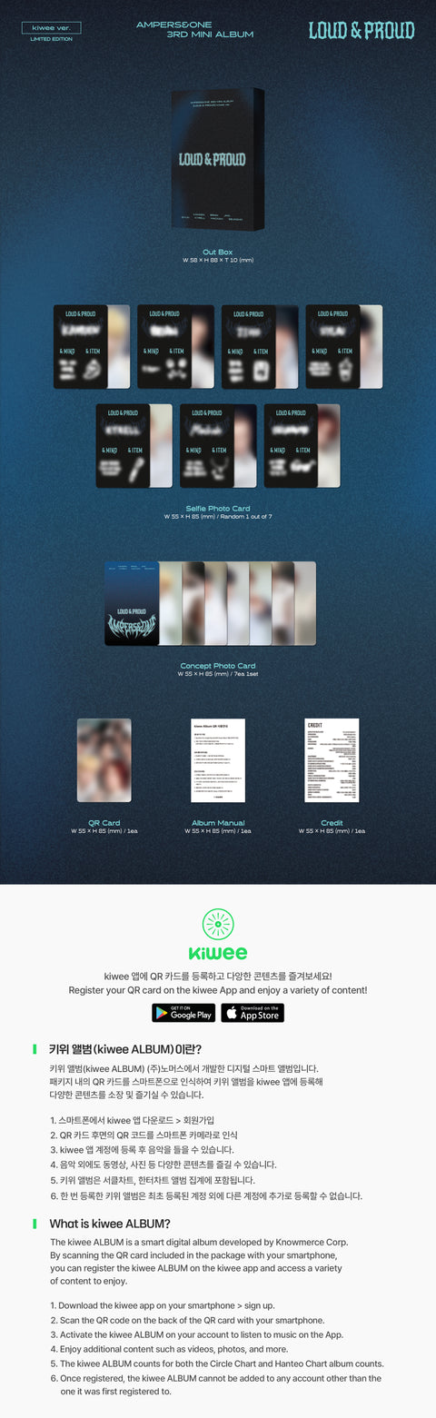 [PRE-ORDER] AMPERS&ONE - 3rd mini album [LOUD & PROUD] (kiwee ver.) (LIMITED EDITION)