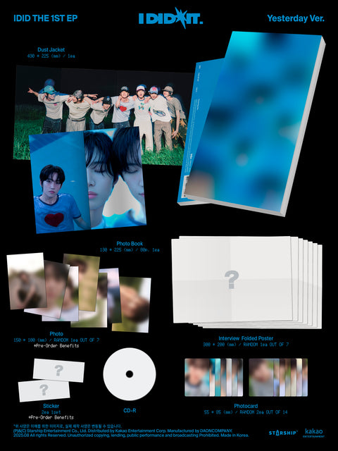 [PRE-ORDER] IDID - 1st mini album [I did it] (2 TYPES Random)(+ soundwave P.O.B)