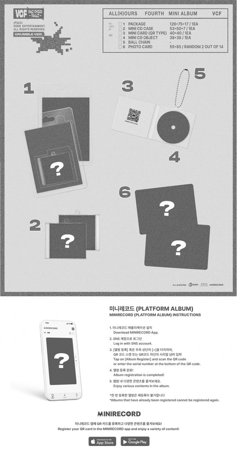 [PRE-ORDER] ALL(H)OURS - 4th mini album [VCF] (CRUMBLE ver.)