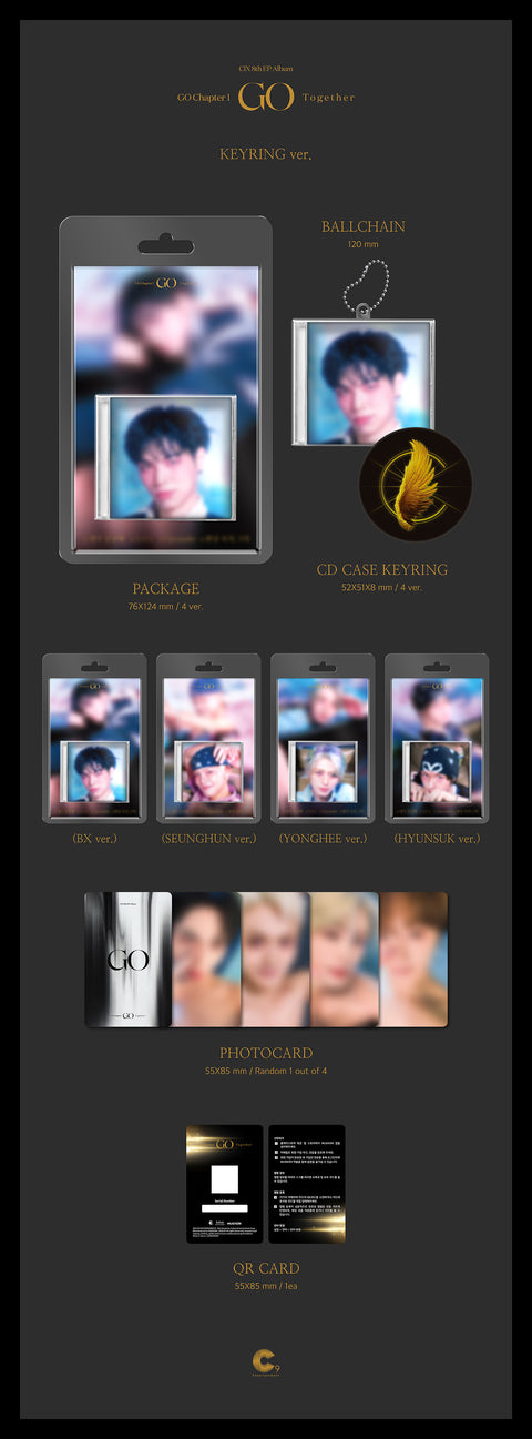 [PRE-ORDER] CIX - 8th mini album [GO Chapter 1 : GO Together] (KEYRING ver.) (4 TYPES Random)