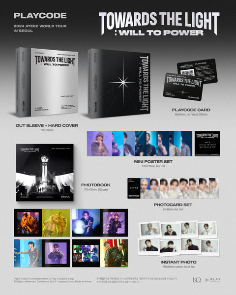 [PRE-ORDER] 2024 ATEEZ WORLD TOUR [TOWARDS THE LIGHT : WILL TO POWER] IN SEOUL PLAYCODE