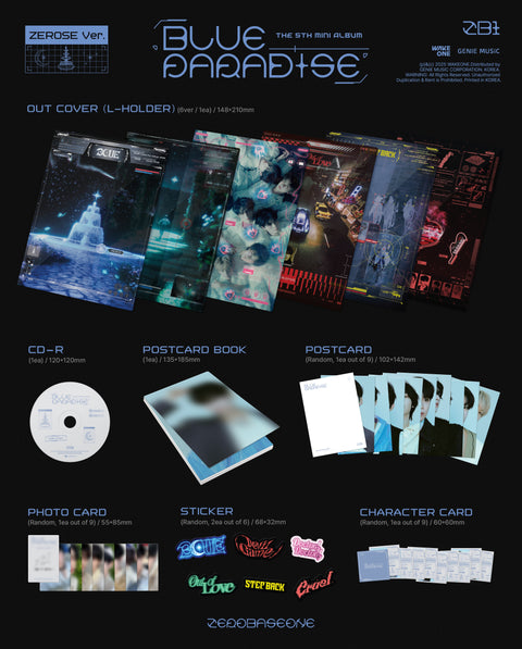 [PRE-ORDER] ZEROBASEONE - 5th mini album [BLUE PARADISE] (ZEROSE Ver.) (+MAKESTAR P.O.B)