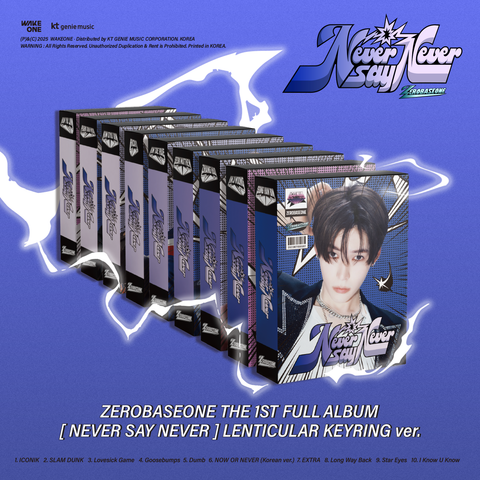 [PRE-ORDER] ZEROBASEONE - THE 1ST FULL ALBUM [NEVER SAY NEVER] (LENTICULAR KEYRING Ver.) (9 TYPES Random)