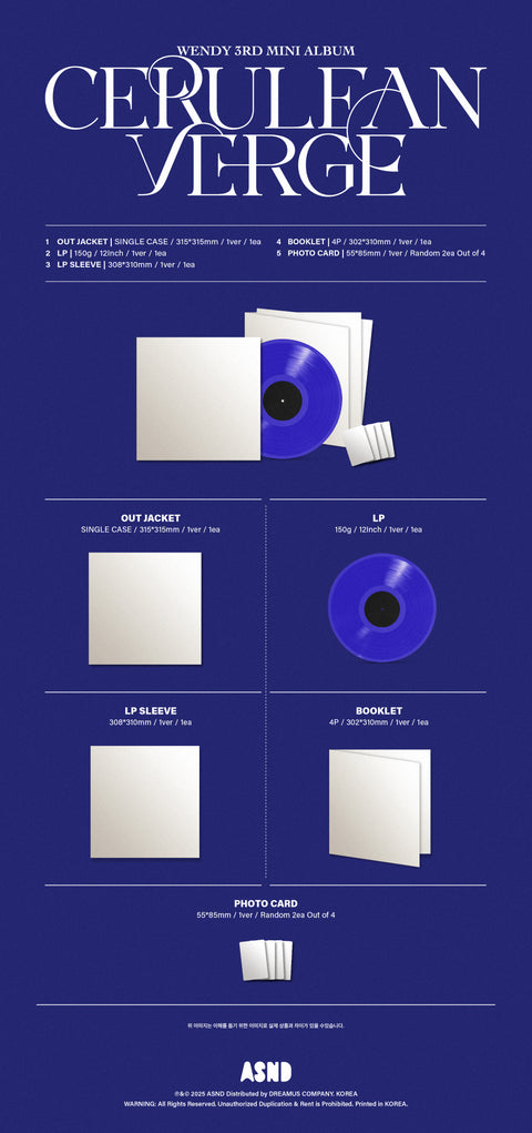 [PRE-ORDER] WENDY - 3rd mini album [Cerulean Verge] (LP) (LIMITED Ver.)