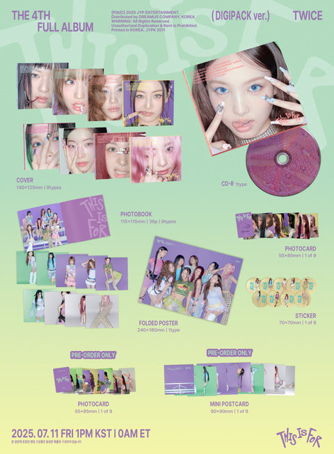 [PRE-ORDER] TWICE - 4th Full Album [THIS IS FOR] (DIGIPACK ver.) (+FANS SHOP P.O.B)