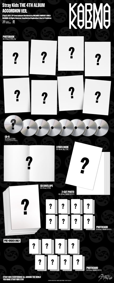 [PRE-ORDER] Stray Kids - 4th Full Album [KARMA] (ACCORDION VER.) (8 TYPES Random) (+ BLUE DREAM MEDIA P.O.B)