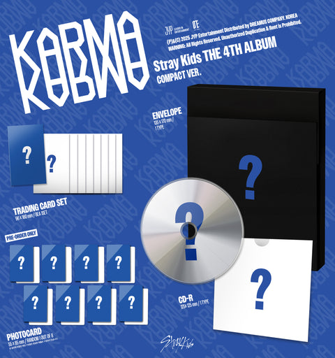 [PRE-ORDER] Stray Kids - 4th Full Album [KARMA] (COMPACT VER.) (+ FANS SHOP P.O.B)