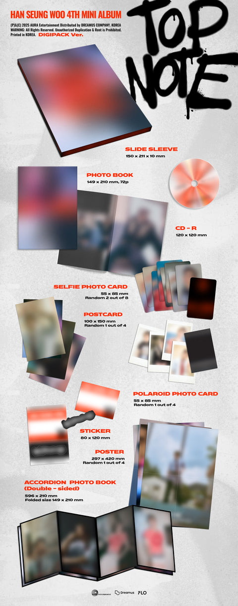 [PRE-ORDER] HAN SEUNG WOO - 4th mini album [TOP NOTE] (Digipack Ver.)