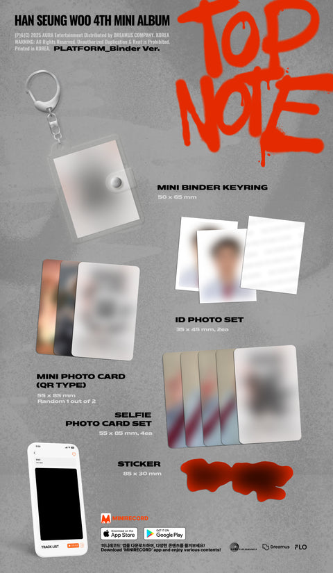 [PRE-ORDER] HAN SEUNG WOO - 4th mini album [TOP NOTE] (PLATFORM_Binder Ver.)