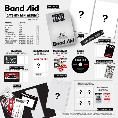 [SFKOREA] DAY6 - 9TH MINI ALBUM [Band Aid]