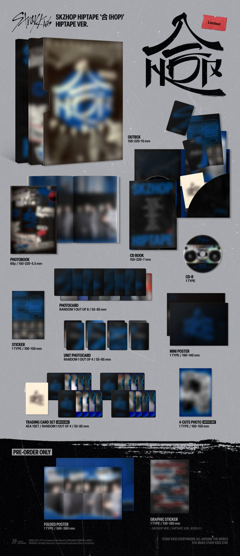 [PRE-ORDER] Stray Kids - SKZHOP HIPTAPE ‘合 (HOP)’ (HIPTAPE VER.) (LIMITED VER.)