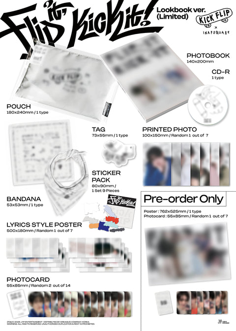 [PRE-ORDER] KickFlip - 1st mini album [Flip it, Kick it!] (Lookbook ver.) (Limited ver.)