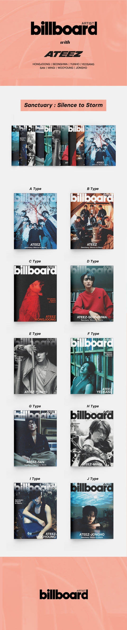 [PRE-ORDER] ATEEZ - Billboard Artist_ATEEZ Edition (E TYPE)