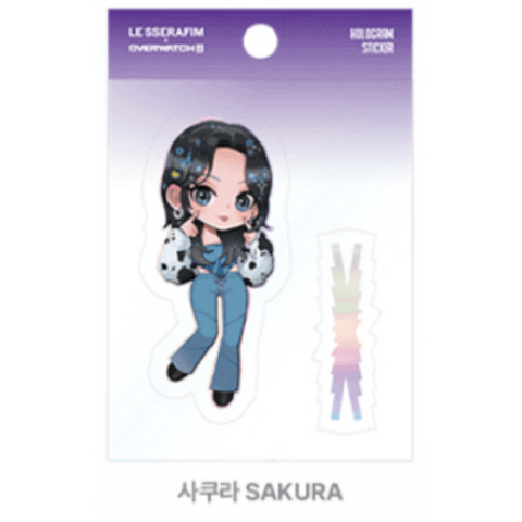 [SFKOREA] LE SSERAFIM X OVERWATCH 2 Special Collection - Hologram Sticker SD (SAKURA Ver.)