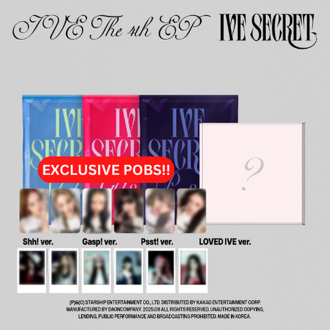 [PRE-ORDER] IVE - 4th mini album [IVE SECRET] (4 TYPES Random) (+ soundwave_LD P.O.B)