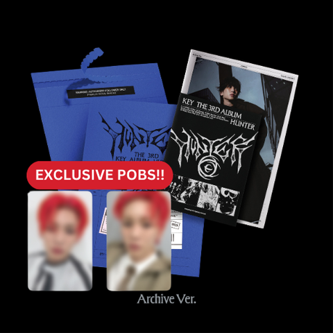 [PRE-ORDER] KEY - 3rd Full Album [HUNTER] (Archive Ver.) (+ applemusic_2nd LD P.O.B)