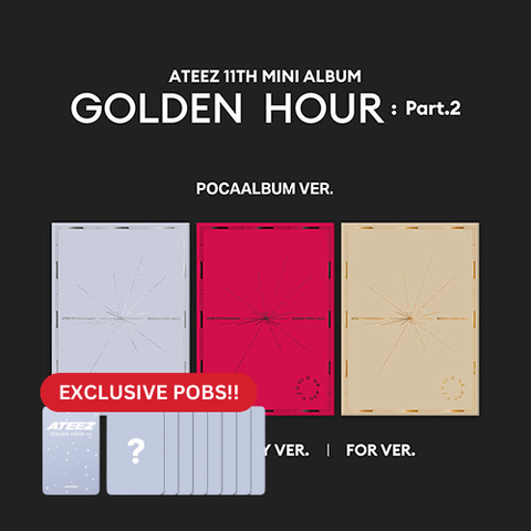 [SFKOREA] ATEEZ - 11th Mini Album [GOLDEN HOUR : Part.2] (POCA Ver.) (+MAKESTAR Fansign P.O.B)