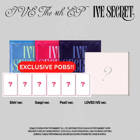 [PRE-ORDER] IVE - 4th mini album [IVE SECRET] (4 TYPES Random) (+ soundwave P.O.B)