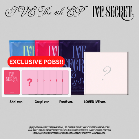 [PRE-ORDER] IVE - 4th mini album [IVE SECRET] (4 TYPES Random) (+ MAKESTAR P.O.B)
