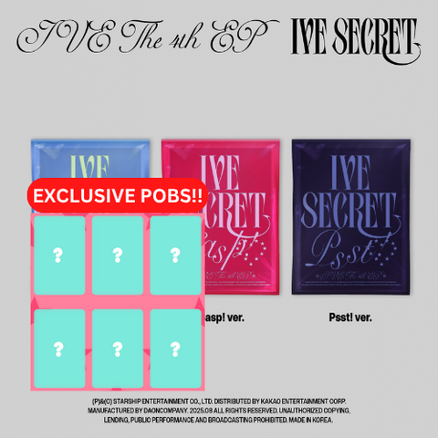 [PRE-ORDER] IVE - 4th mini album [IVE SECRET] (3 TYPES Random)(+ applemusic P.O.B)