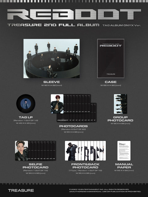 [SFKOREA] TREASURE - 2ND FULL ALBUM [REBOOT] (YG TAG Ver.) (Random Ver.)
