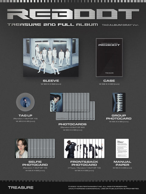 [SFKOREA] TREASURE - 2ND FULL ALBUM [REBOOT] (YG TAG Ver.) (Random Ver.)