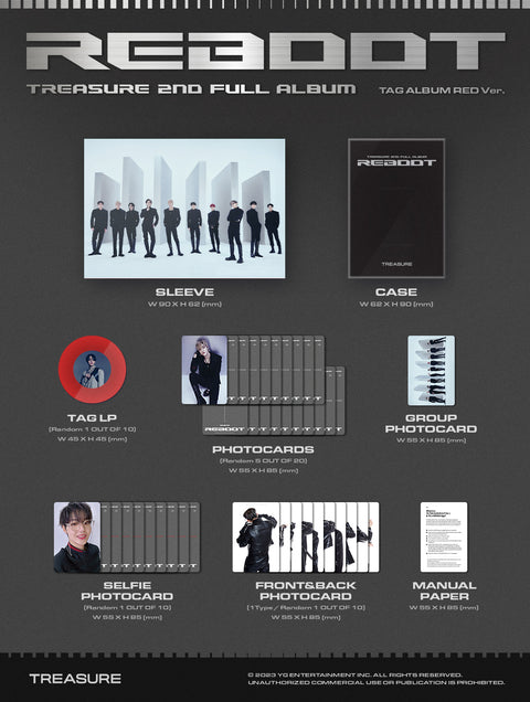 [SFKOREA] TREASURE - 2ND FULL ALBUM [REBOOT] (YG TAG Ver.) (Random Ver.)