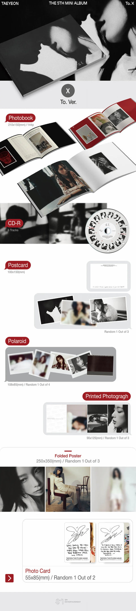 TAEYEON - 5TH MINI ALBUM [To. X] (To Ver.)