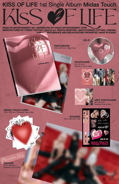 KISS OF LIFE - 1ST SINGLE ALBUM [Midas Touch] (Photobook Ver.) (with Applemusic Exclusive Benefits)