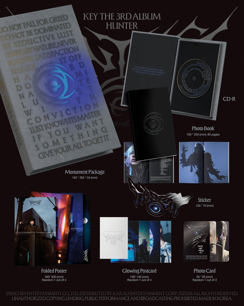 [PRE-ORDER] KEY - 3rd Full Album [HUNTER] (Monument Ver.)