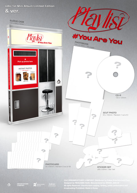 [PRE-ORDER] UAU - 1st mini album [Playlist #You Are You] (& ver.) (Limited Ver.)