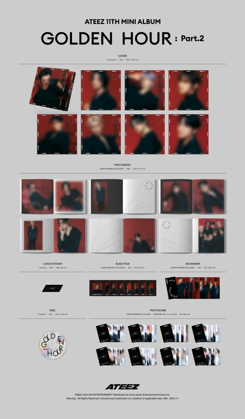 [SFKOREA] ATEEZ - 11th Mini Album [GOLDEN HOUR : Part.2] (Digipack Ver.)