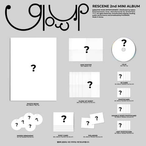 [PRE-ORDER] RESCENE - 2nd mini album [Glow Up] (ME VER.) (QR VER.)