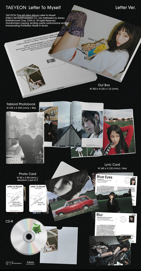 [SFKOREA] TAEYEON - 6th Mini Album [Letter To Myself] (Letter Ver.)