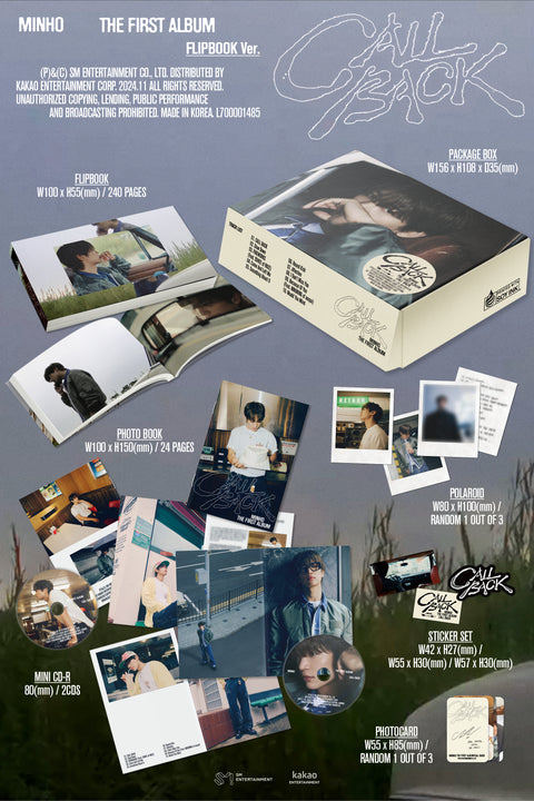 [SFKOREA] MINHO (SHINee) - 1st Full Album [CALL BACK] (Flipbook Ver.)