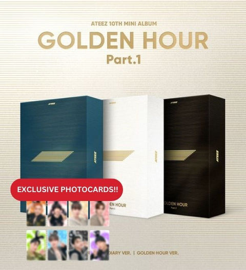 [SFKOREA] ATEEZ - 10TH MINI ALBUM [GOLDEN HOUR : Part.1] (with Hellolive_Purikura Exclusive Benefits)